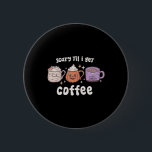Retro Halloween Coffee Scary Til I Get Coffee Spoo Button<br><div class="desc">Retro Halloween Coffee Scary Til I Get Coffee Spooky</div>