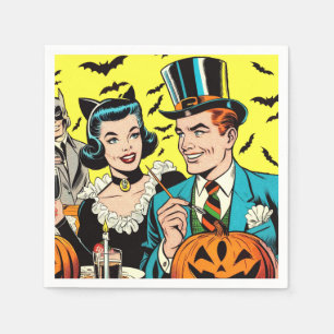 Retro Halloween Comics Napkins