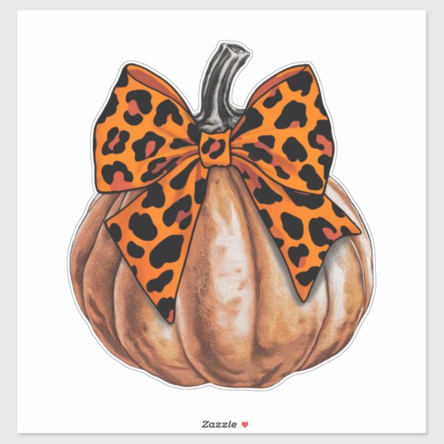 Retro Halloween Coquette Bow Pumpkin Spooky Fall  Sticker (Sheet)