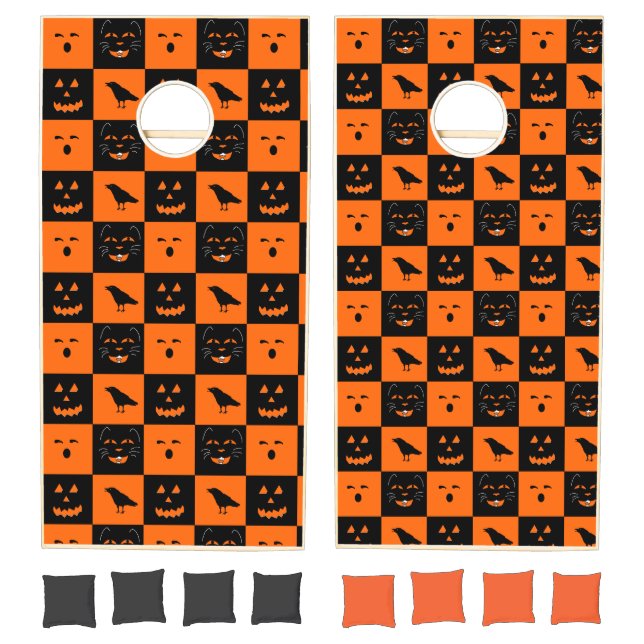 Retro Halloween cornhole game (Set)
