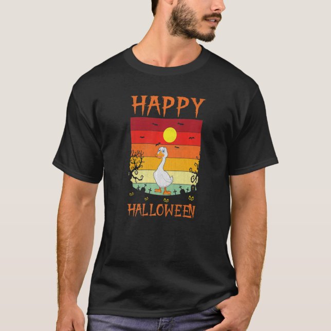 Retro Halloween Costumes Matching Goose Halloween  T-Shirt (Front)