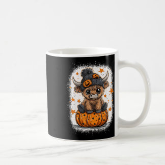 Retro Halloween Cow Pumpkin Fall Cow Thanksgiving  Coffee Mug