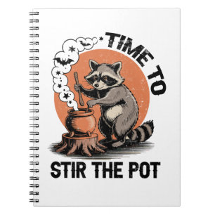 Retro Halloween Feral Time to Stir The Pot Notebook