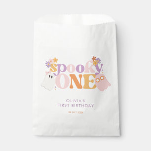Retro Halloween First Birthday Favor Bag