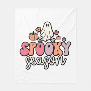 Retro Halloween Fleece Blanket