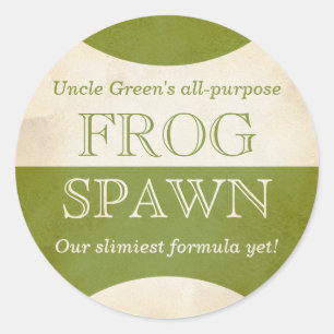 Retro Halloween Frog Spawn potion sticker