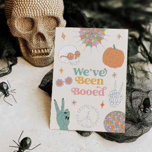 Retro Halloween Games Boo Neighbor Game Sign Invitation