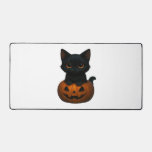 Retro Halloween Ghost and Cat Oversized T-Shirt Desk Mat