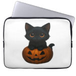 Retro Halloween Ghost and Cat Oversized T-Shirt Laptop Sleeve
