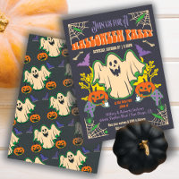 Retro Halloween Ghost Poster style party