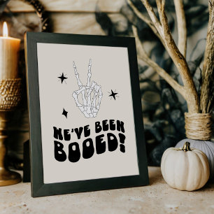 Retro Halloween Groovy Boo Neighbor Game Sign