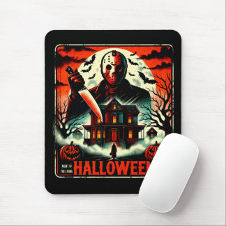 Retro Halloween Horror Night 80s Slasher Vibes Mouse Pad