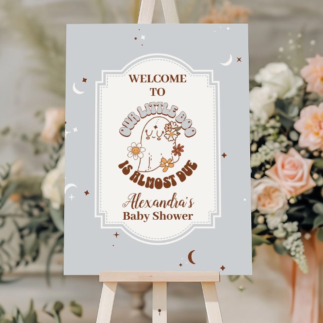 Retro Halloween Little Boo Baby Shower Foam Board (Creator Uploaded)