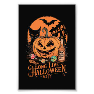 Retro Halloween Long Live Fall Spooky Season Photo Print