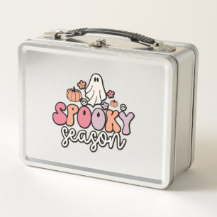 Retro Halloween Metal Lunch Box