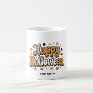 Retro Halloween Mug - Bubble Letter Gift