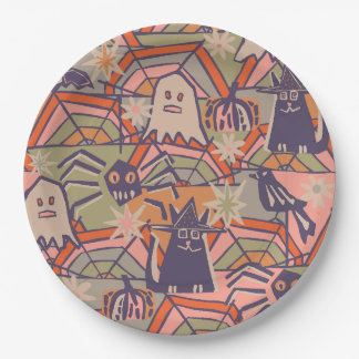 Retro Halloween  Paper Plates