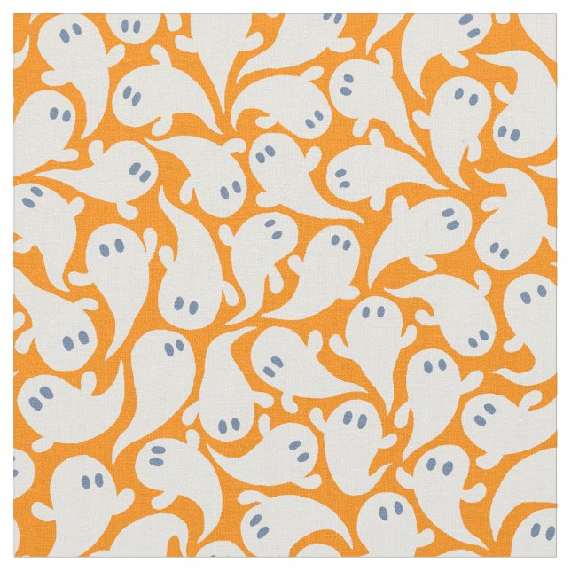 Retro Halloween pattern in vintage cartoon style. Fabric (Close Up)