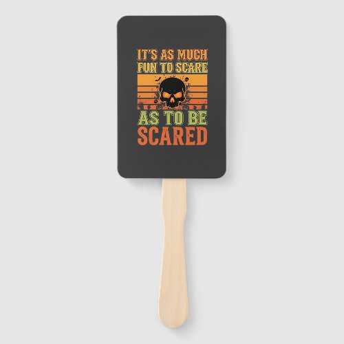 Retro Halloween Scare Skull Design_1 Hand Fan