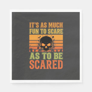 Retro Halloween Scare Skull Design_1 Napkins
