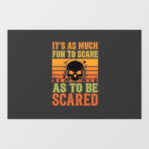 Retro Halloween Scare Skull Design_1 Window Cling