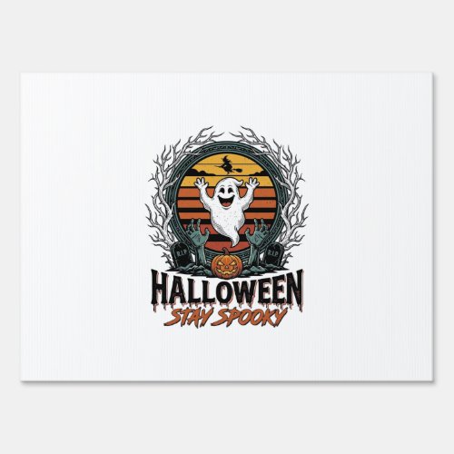 Retro Halloween Shirt with Engraved Ghost Moon Des Sign