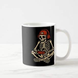 Retro Halloween Skeleton Gamer Video Gaming Boys M Coffee Mug