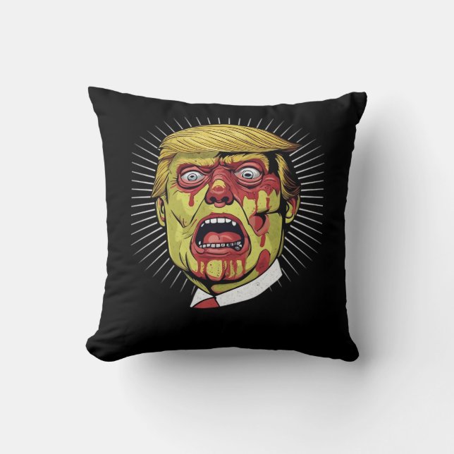 Retro Halloween  Throw Pillow (Front)