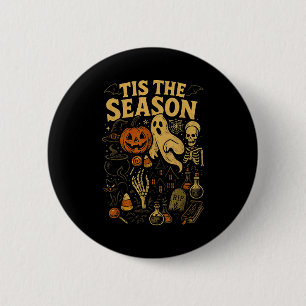 Retro Halloween Tis' The Season Button
