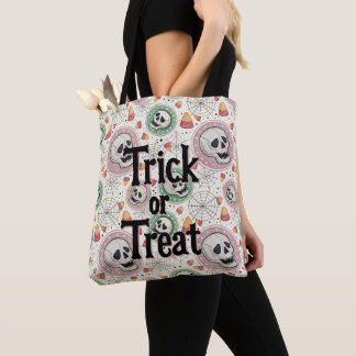 Retro Halloween Trick or Treat Candy Tote Bag