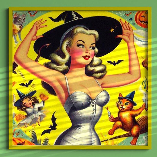 Retro Halloween Witch Pin-up Poster (Creator Uploaded)