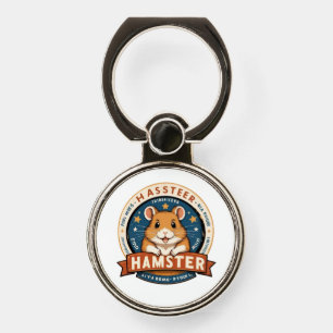 Retro Hamster Rings Emblem Art