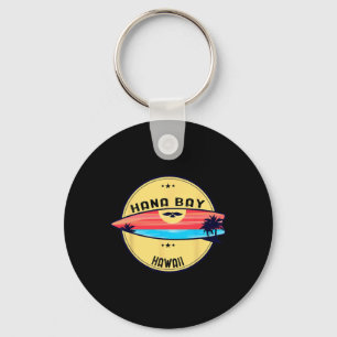 Retro Hana Y Hawaii Beach Surfing  Keychain