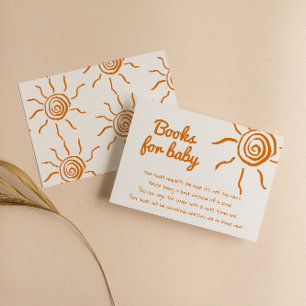 Retro Hand Drawn Here Comes The Son Book Request Enclosure Card