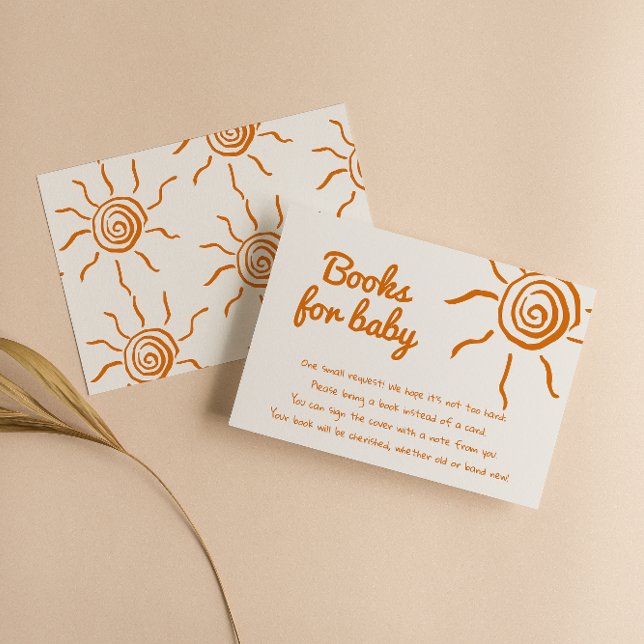 Retro Hand Drawn Here Comes The Son Book Request Enclosure Card (Creator Uploaded)