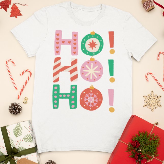 Retro Hand-Drawn Ho Ho Ho Christmas T-Shirt (Creator Uploaded)