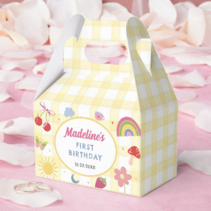 Retro Hand Drawn Quirky Birthday Party Favor Boxes