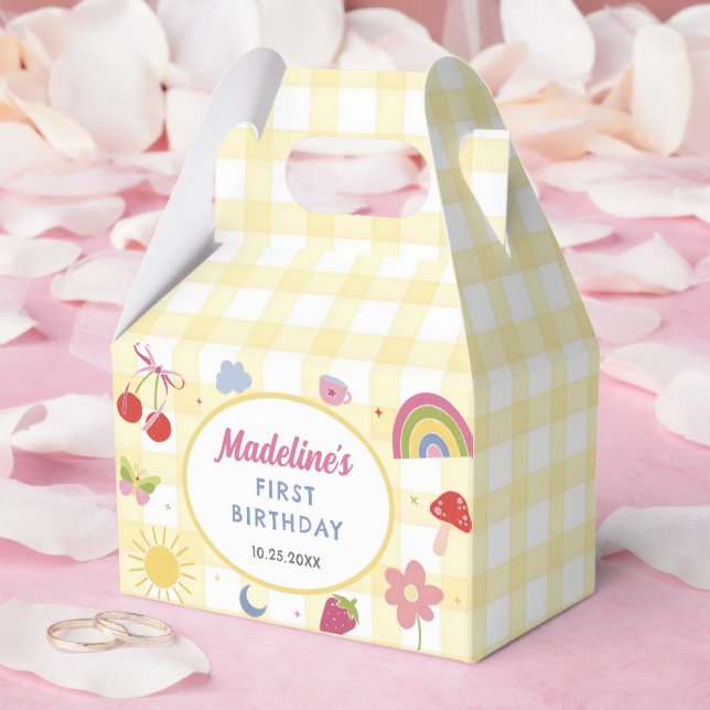 Retro Hand Drawn Quirky Birthday Party Favor Boxes (Wedding)