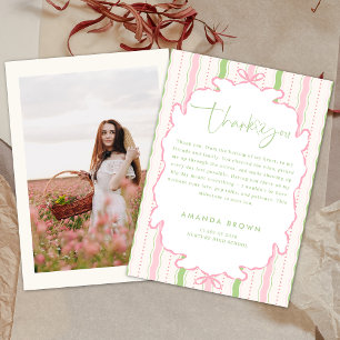 Retro Hand Drawn Thank you Graduation Invitation