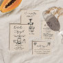 Retro Hand Drawn Written Cake Quirky Bold Wedding Invitation