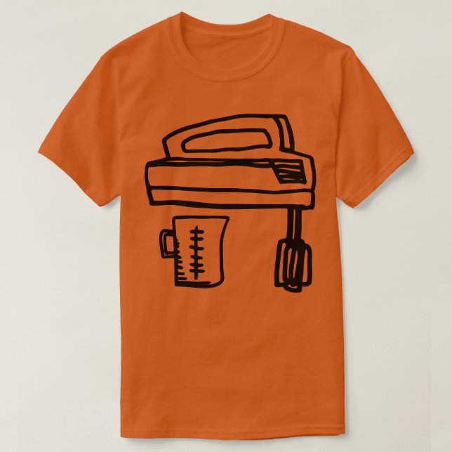 Retro Hand Mixer T-Shirt (Design Front)