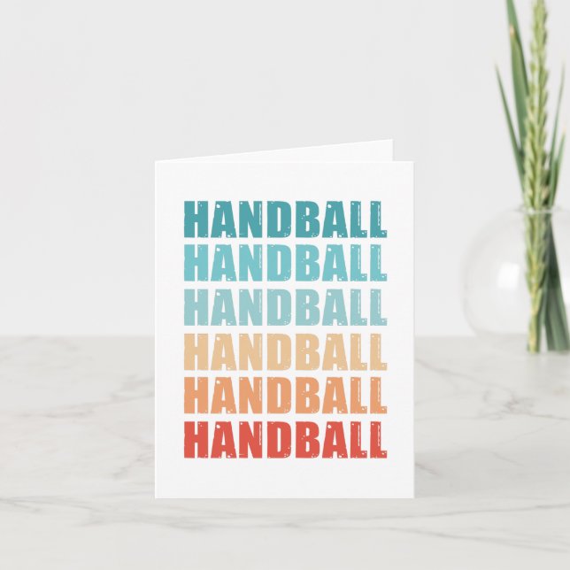 Retro Handball Vintage Gift Card (Front)