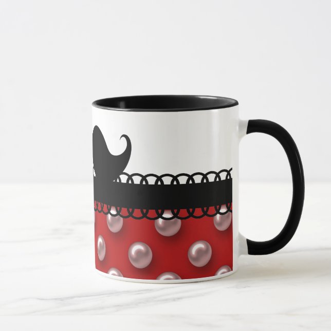 Retro Handlebar Mustache Moustache Mug (Right)