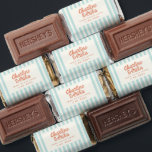 Retro Handwriting Blue Red  Wedding  Hershey's Miniatures<br><div class="desc">Retro Handwriting Red pink Wedding  pastel Candy Favor</div>