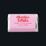 Retro Handwriting Red Pink Eat me Wedding Hershey's Miniatures<br><div class="desc">Retro Handwriting Red Pink Eat me Wedding Favor</div>