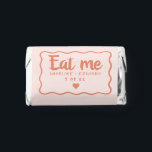 Retro Handwriting Red Pink Eat me Wedding Hershey's Miniatures<br><div class="desc">Retro Handwriting Red Pink Eat me Wedding Favor</div>