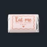 Retro Handwriting Red Pink Eat me Wedding Hershey's Miniatures<br><div class="desc">Retro Handwriting Red Pink Eat me Wedding Favor</div>