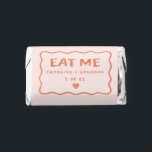 Retro Handwriting Red Pink Eat me Wedding Hershey's Miniatures<br><div class="desc">Retro Handwriting Red Pink Eat me Wedding Favor</div>