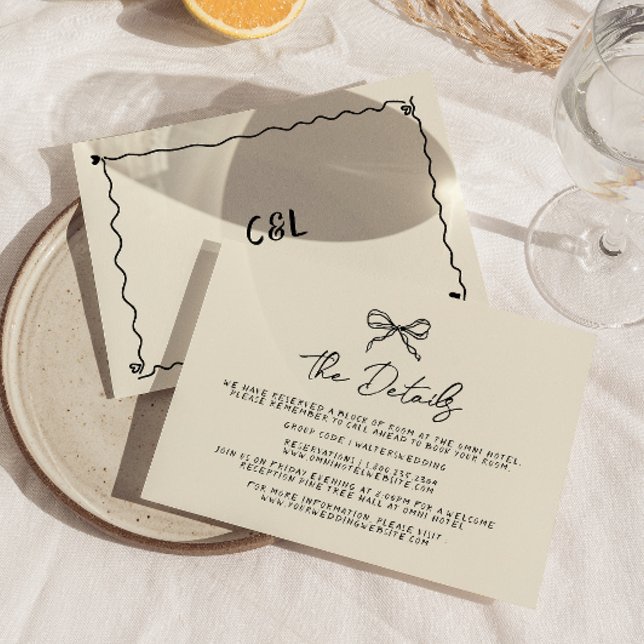 Retro Handwritten Whimsical Hand Written Wedding RSVP Card (Creator Uploaded)
