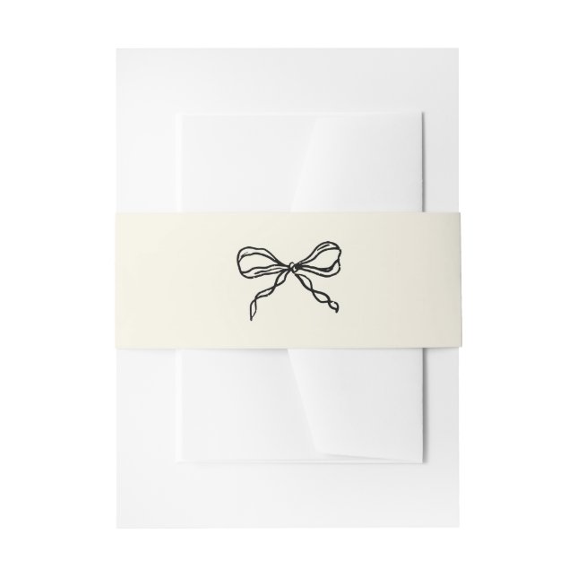 Retro Handwritten Whimsical  Invitation Belly Band (Front Example)